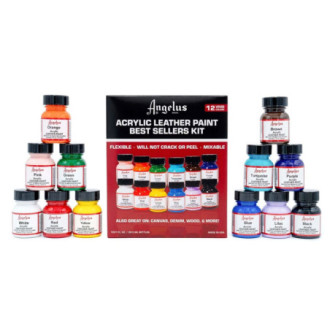 Angelus kit de 12 flacons de peintures acrylic