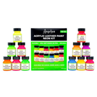 Angelus kit de 12 flacons de peintures acrylic